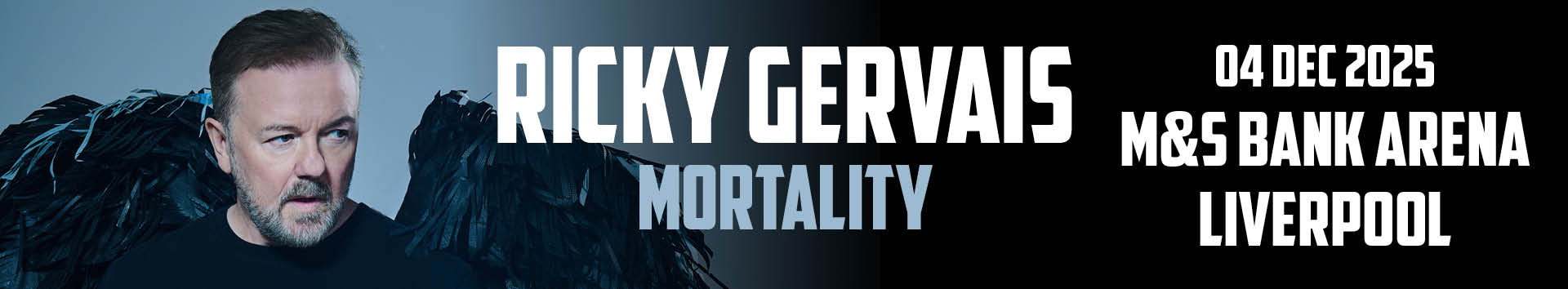 Ricky Gervais at M&S Bank Arena, Liverpool, Thursday 4th December 2025